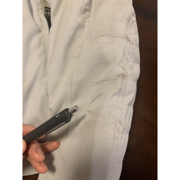 Dainese Gray Moto Streetwear Jacket Size 44 Suede Stripes Removable Protection - Picture 10 of 10